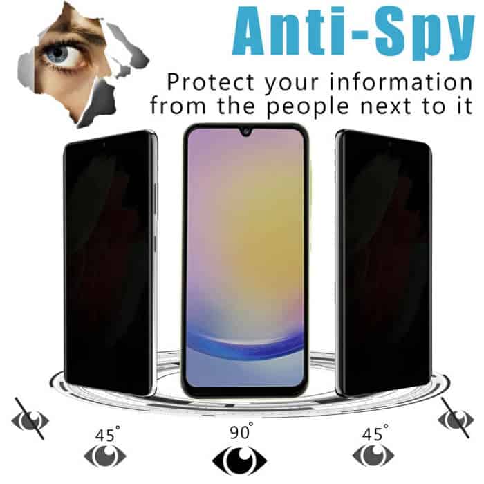 For Samsung Galaxy A15 A25 5G SupRShield Anti Spy Privacy Tempered Glass LCD Screen Protector Film Guard For Samsung Galaxy A15 A25 5G SupRShield Anti Spy Privacy Tempered Glass LCD Screen Protector Film Guard